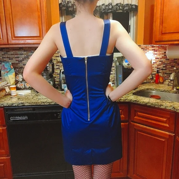 Sexy Satin Corset-like Colbat H&M Zip Up Dress - Picture 2 of 5